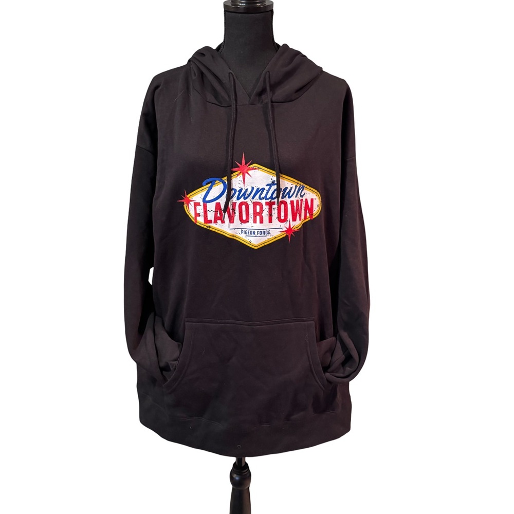 Black Downtown Flavortown Men's Hoodie - XL - NWOT